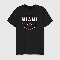 Футболка slim-fit MIAMI HEAT NBA МАЯМИ ХИТ НБА, цвет: черный