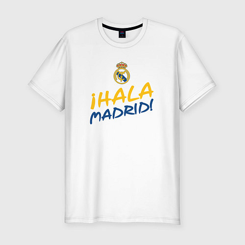 Мужская slim-футболка HALA MADRID, Real Madrid, Реал Мадрид / Белый – фото 1