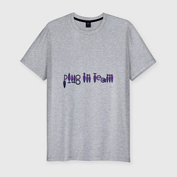Мужская slim-футболка Plug in team Purple by Apkx