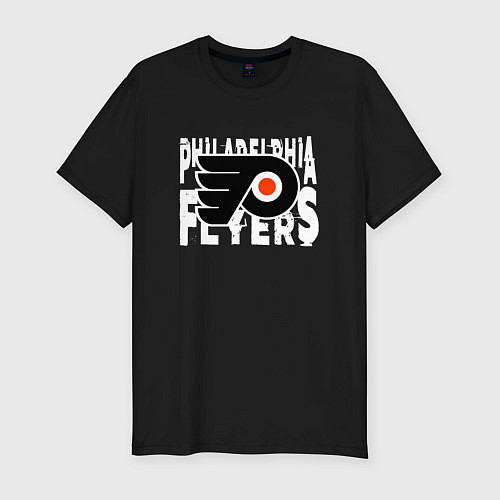 Мужская slim-футболка Филадельфия Флайерз , Philadelphia Flyers / Черный – фото 1