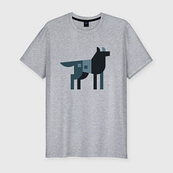 Футболка slim-fit Wolf Minimalism, цвет: меланж