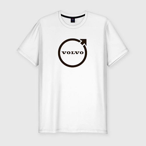 Мужская slim-футболка Автомобильная марка Volvo / Белый – фото 1