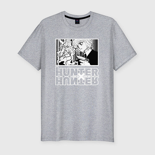 Мужская slim-футболка Hunter x Hunter Kurapika / Меланж – фото 1