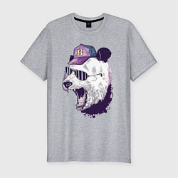 Футболка slim-fit Cool panda!, цвет: меланж