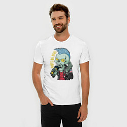 Футболка slim-fit Punks not dead! Motto!, цвет: белый — фото 2