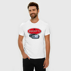 Футболка slim-fit Bugatti - этим всё сказано!, цвет: белый — фото 2