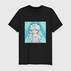 Футболка slim-fit Hunter x Hunter Killua Eating, цвет: черный