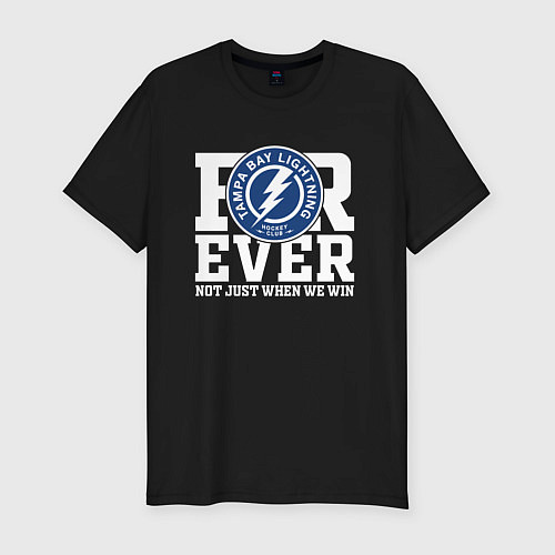 Мужская slim-футболка Тампа Бэй Лайтнинг Tampa Bay Lightning FOREVER NOT / Черный – фото 1