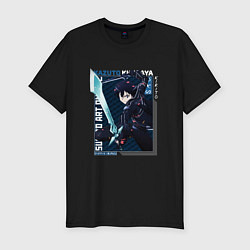 Футболка slim-fit Мастера меча онлайн Sword art online,Кирито , цвет: черный