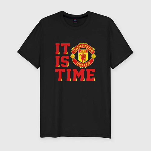 Мужская slim-футболка It is Manchester United Time Манчестер Юнайтед / Черный – фото 1