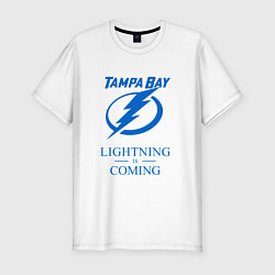 Футболка slim-fit Tampa Bay Lightning is coming, Тампа Бэй Лайтнинг, цвет: белый