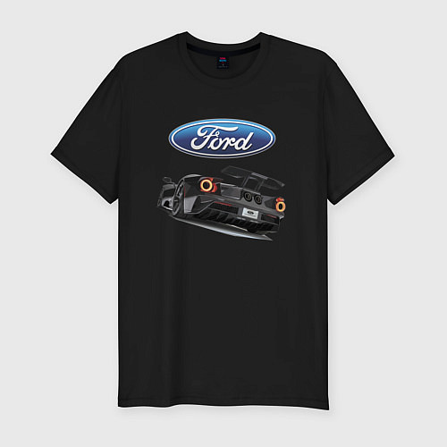 Мужская slim-футболка Ford Performance Motorsport / Черный – фото 1