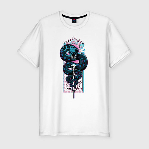 Мужская slim-футболка Змея Нагаина / Белый – фото 1