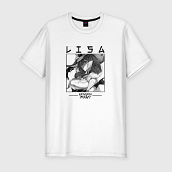 Мужская slim-футболка Лиза Lisa, Genshin Impact