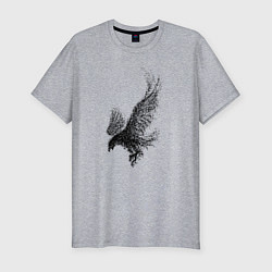 Мужская slim-футболка Пикирующий орёл Пуантель