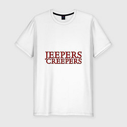 Мужская slim-футболка Джиперс Криперс белый