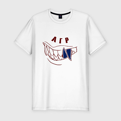 Мужская slim-футболка Агр / Белый – фото 1