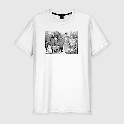 Мужская slim-футболка Элитная Десятка / Белый – фото 1