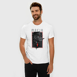 Футболка slim-fit Обезьяна мафиози, цвет: белый — фото 2