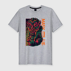 Футболка slim-fit Ложь в маске, цвет: меланж