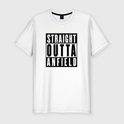 Футболка slim-fit Liverpool Straight Outta Anfield Ливерпуль, цвет: белый