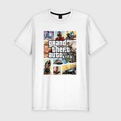 Футболка slim-fit GTA V Logos, цвет: белый