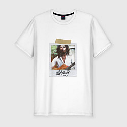 Мужская slim-футболка Фото Bob Marley