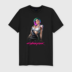 Мужская slim-футболка Sexy Judy Cyberpunk 18