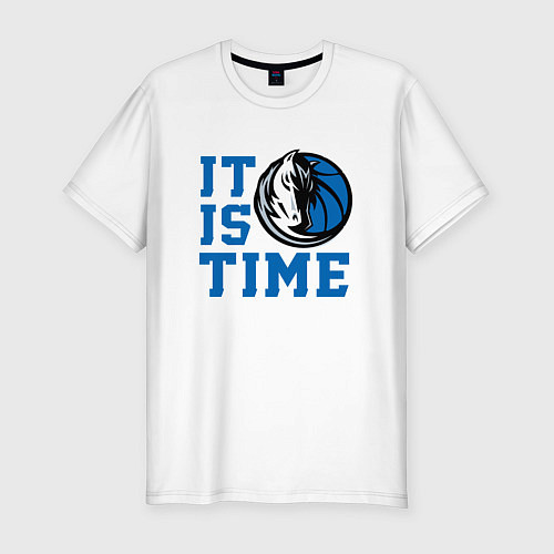 Мужская slim-футболка It Is Dallas Mavericks Time Даллас Мэверикс / Белый – фото 1