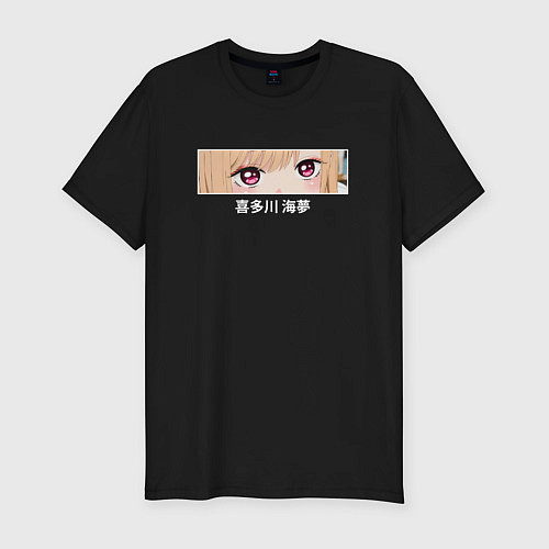 Мужская slim-футболка МАРИН КИТАГАВА eyes / Черный – фото 1