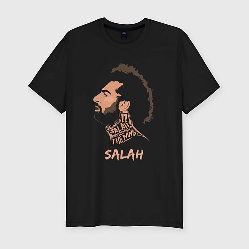 Мужская slim-футболка Мохаммед Салах, Mohamed Salah / Черный – фото 1