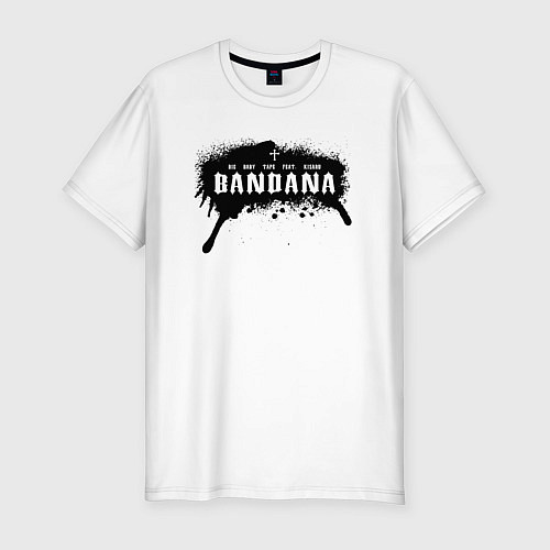 Мужская slim-футболка Бандана кизару тейп / Белый – фото 1
