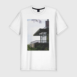 Мужская slim-футболка Панорамный Дом