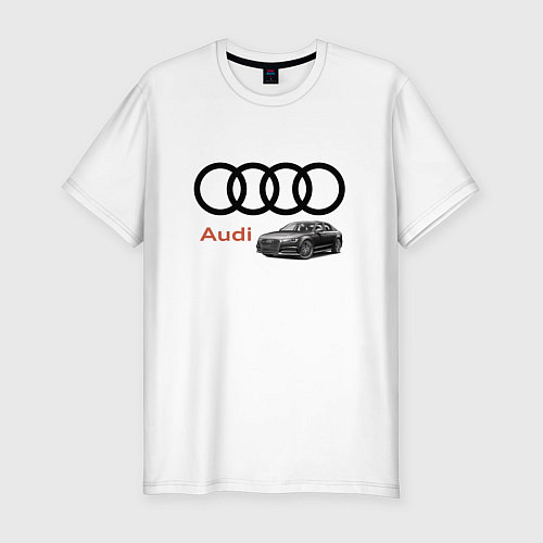 Мужская slim-футболка Audi Prestige / Белый – фото 1