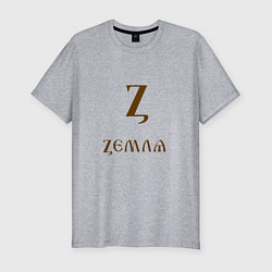 Мужская slim-футболка Буква кириллицы Z- земля