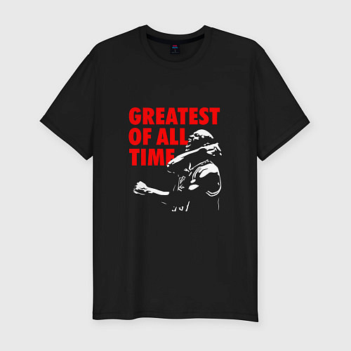 Мужская slim-футболка Greatest Jordan / Черный – фото 1