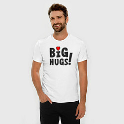 Футболка slim-fit Big hugs!, цвет: белый — фото 2