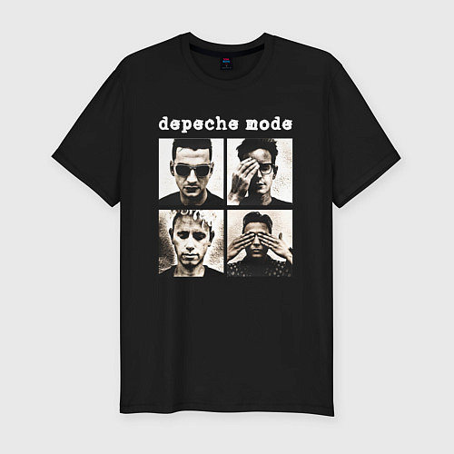 Мужская slim-футболка DEPECHE MODE ДЕПЕШ МОД / Черный – фото 1