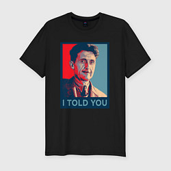 Футболка slim-fit Orwell - I told you, цвет: черный