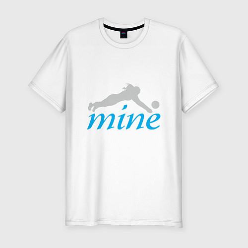 Мужская slim-футболка Volleyball Mine / Белый – фото 1