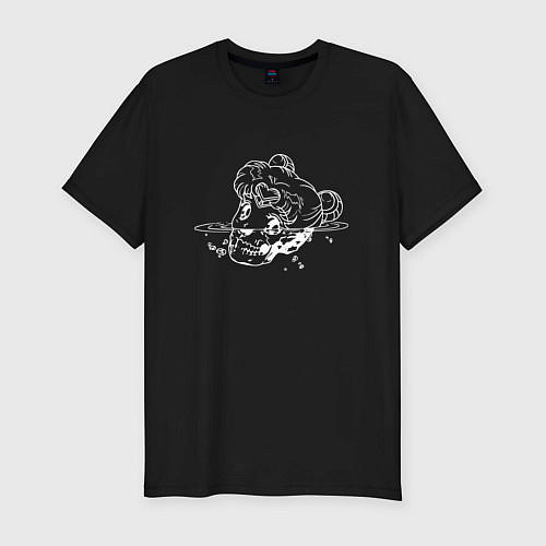 Мужская slim-футболка Sailors skull / Черный – фото 1