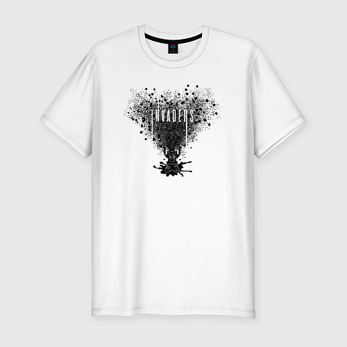 Мужская slim-футболка Invaders / Белый – фото 1