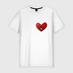 Мужская slim-футболка Винишко в сердце