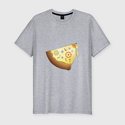 Мужская slim-футболка Пицца в стиле стимпанк