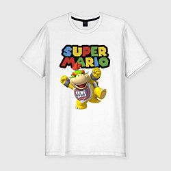 Футболка slim-fit Bowser Junior Super Mario, цвет: белый