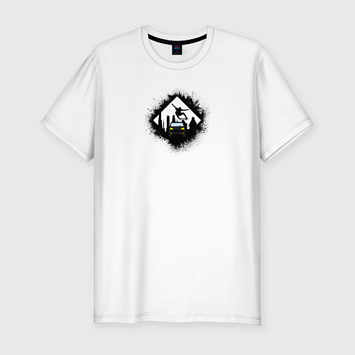 Мужская slim-футболка Олли / Белый – фото 1