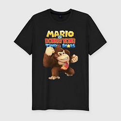 Футболка slim-fit Mario Donkey Kong Nintendo Gorilla, цвет: черный
