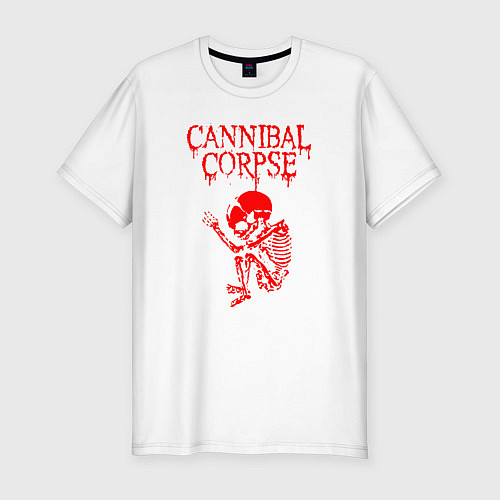 Мужская slim-футболка Cannibal corpse труп каннибала / Белый – фото 1