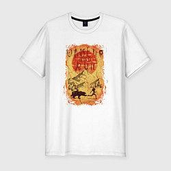 Футболка slim-fit Проснись и Беги, цвет: белый