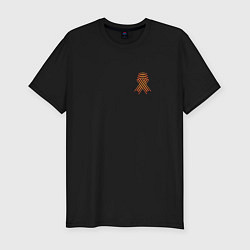 Футболка slim-fit Лента 9 мая, цвет: черный